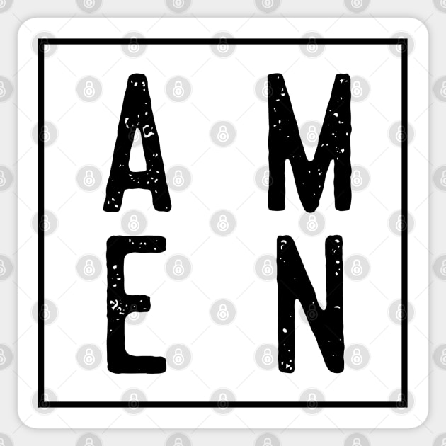 AMEN Square Sticker by Move Mtns